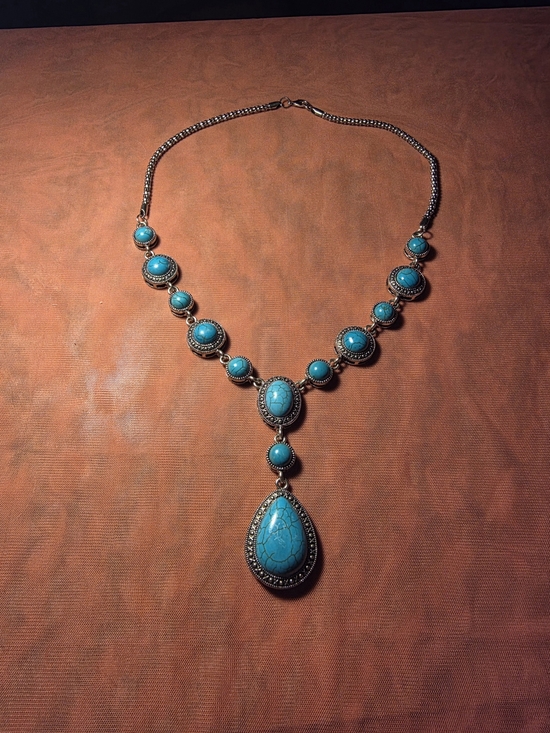 Jewelry - Turquoise Stone Pendant Necklace - Women Jewelry